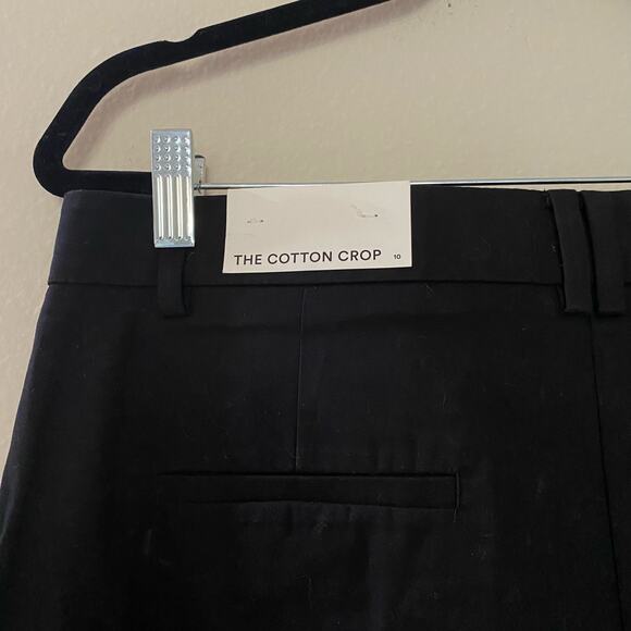 Ann Taylor The Cotton Crop Pant in Black sz 10 - Picture 2 of 5